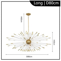Lustre LED en cristal design moderne de luxe | Marco Lucetti L P80CM / Or / Blanc chaud sans RC