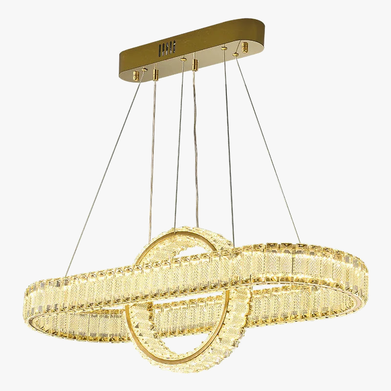 Lustre LED en cristal fantaisie : Lumière suspendue modern.
