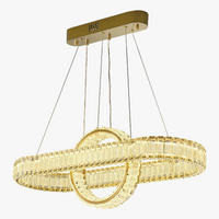Lustre LED en cristal fantaisie : Lumière suspendue modern.