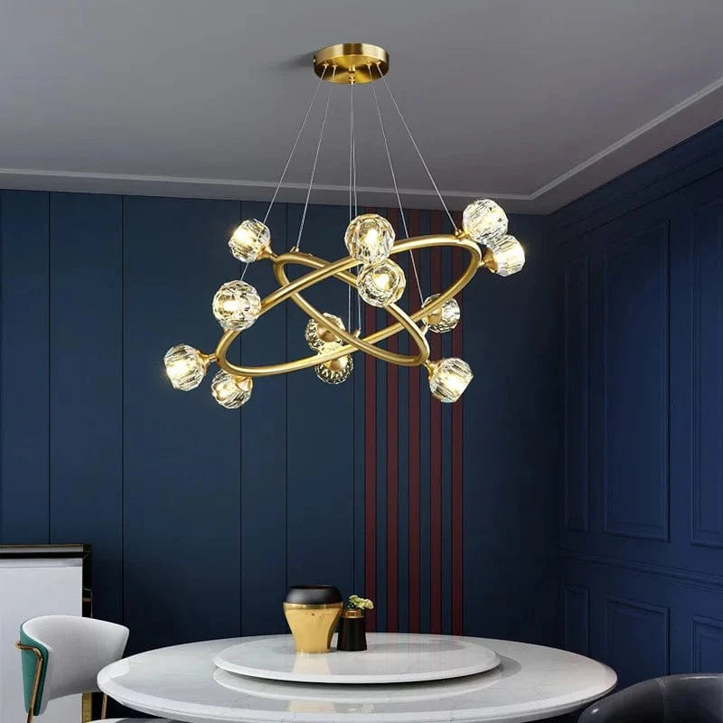 Lustre LED en cristal nordique minimaliste pour clubs d'hôtel | Marco Lucetti