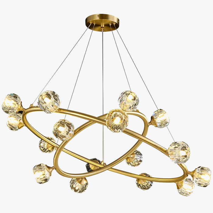 Lustre LED en cristal nordique minimaliste pour clubs d'hôtel