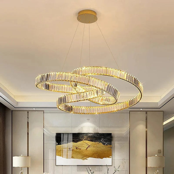 Lustre LED en cristal nordique pour décoration luxueuse de salon Villa. | Marco Lucetti