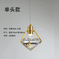 Lustre LED en cristal post-moderne pour une décoration créative. | Marco Lucetti 1 tête / Blanc chaud