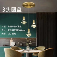 Lustre LED en cristal post-moderne pour une décoration créative. | Marco Lucetti 3 têtes 30cm / Blanc chaud