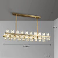 Lustre LED en cuivre et cristal - Luxe et Modernité | Marco Lucetti