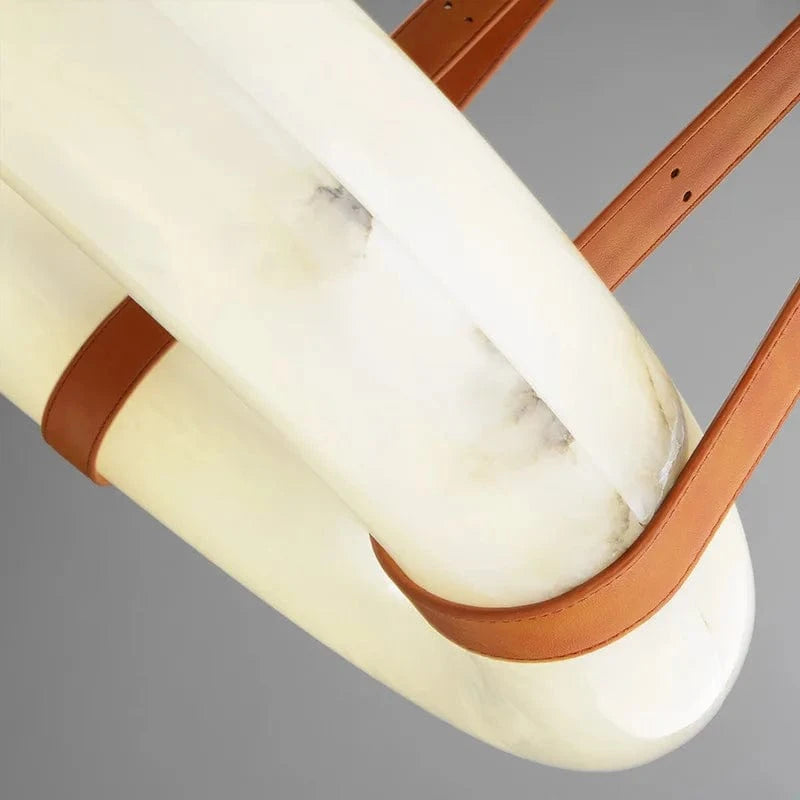 Lustre LED en Cuivre et Marbre Naturel de Luxe Minimaliste | Marco Lucetti