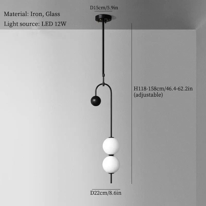 Lustre LED en Fer et Verre pour une Décoration Intérieure de Style. | Marco Lucetti UN / Lumière blanche