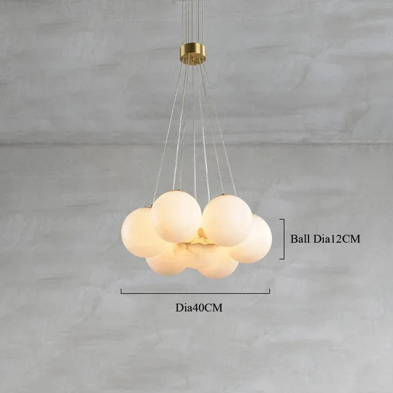 Lustre LED en forme de lune pour sublimer votre villa de luxe | Marco Lucetti Diamètre400mm / G9x7