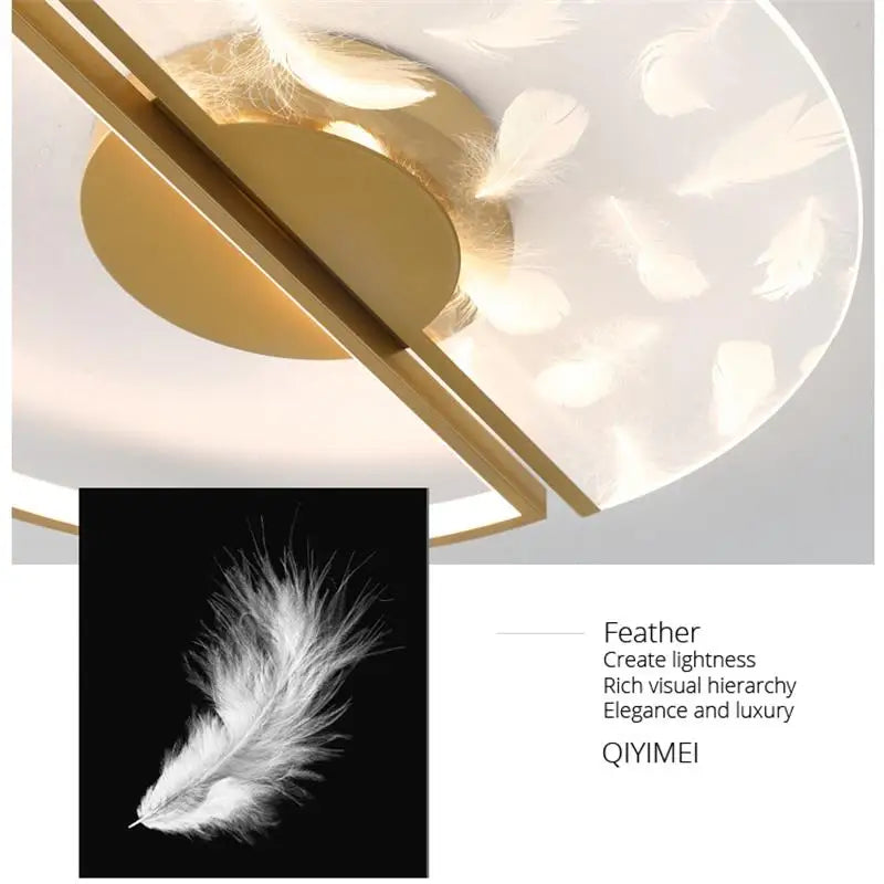 Lustre LED Plumes Acryliques: Éclairez votre intérieur