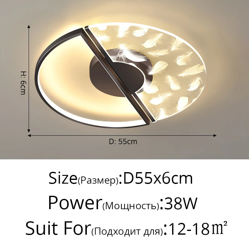 Lustre LED Plumes Acryliques: Éclairez votre intérieur
