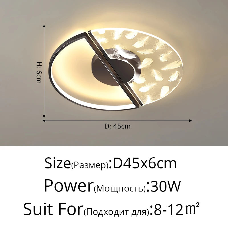 Lustre LED Plumes Acryliques: Éclairez votre intérieur