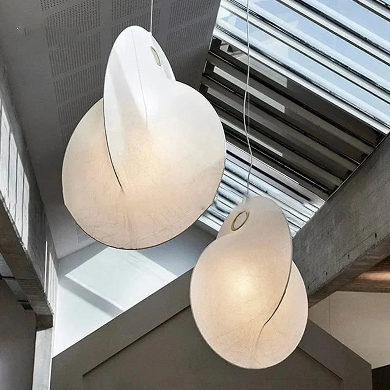 Lustre LED en Soie Nordique Wabi Sabi Suspendu pour Décoration Maison - Élégance Lumineuse | Marco Lucetti