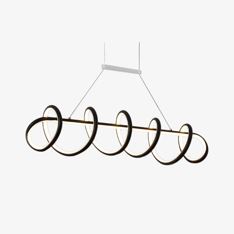 Lustre LED en spirale design Acrylic | Marco Lucetti Noir / 90cm