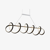 Lustre LED en spirale design Acrylic | Marco Lucetti Noir / 90cm