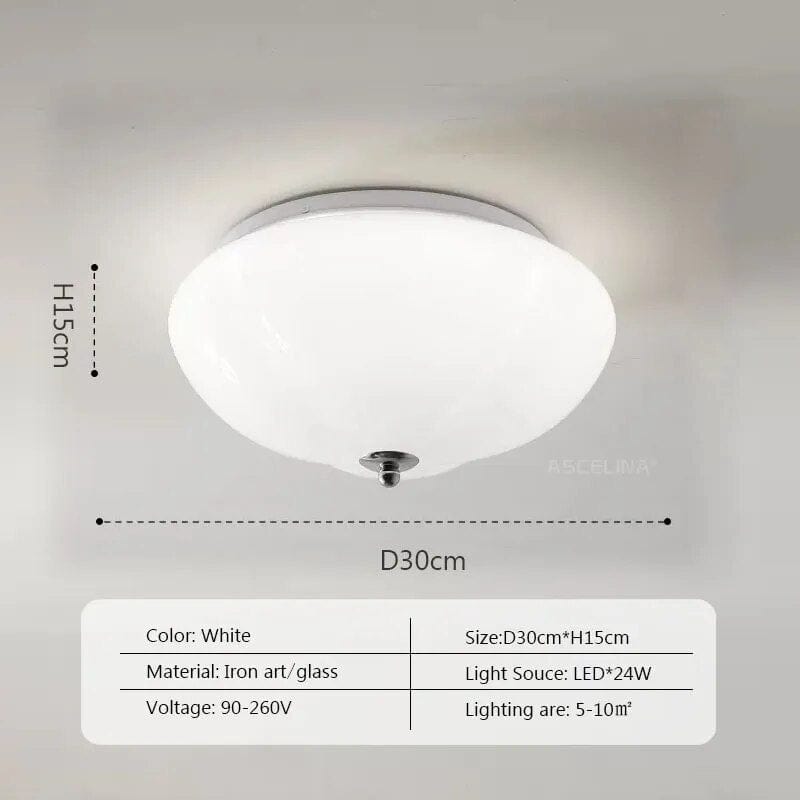 Lustre LED en verre citrouille. | Marco Lucetti ICl012 Blanc / Blanc froid