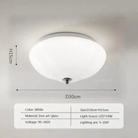 Lustre LED en verre citrouille. | Marco Lucetti ICl012 Blanc / Blanc froid