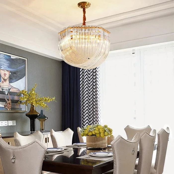 Lustre LED en verre design moderne pour restaurant et hôtel de luxe | Marco Lucetti