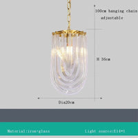 Lustre LED en verre design moderne pour restaurant et hôtel de luxe | Marco Lucetti 20X36cm / Lumière blanche