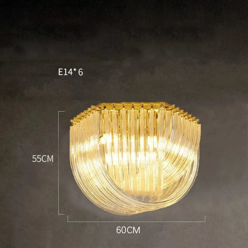 Lustre LED en verre design moderne pour restaurant et hôtel de luxe | Marco Lucetti Plafond 60 cm / Dimmable