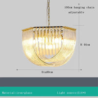 Lustre LED en verre design moderne pour restaurant et hôtel de luxe | Marco Lucetti Suspendu 80 cm / Dimmable