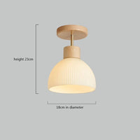 Lustre LED en Verre et Bois pour Salon Moderne | Marco Lucetti