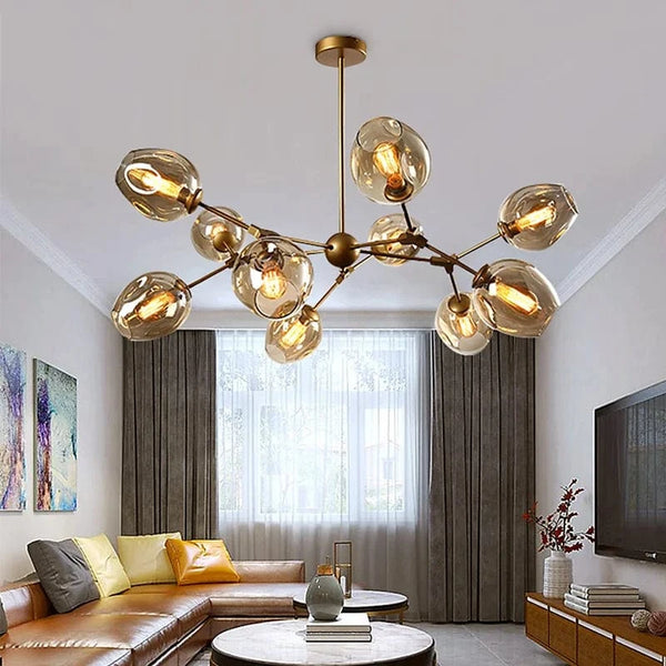 Lustre LED en verre pour éclairer maison et restaurant | Marco Lucetti