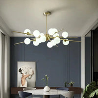 Lustre LED en Verre Suspension Or - Maison Lumineuse | Marco Lucetti
