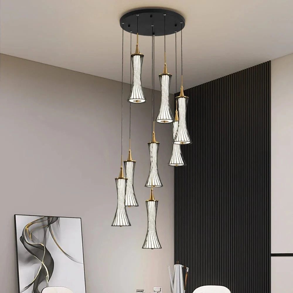 Lustre LED Escalier Fer Acrylique | Marco Lucetti