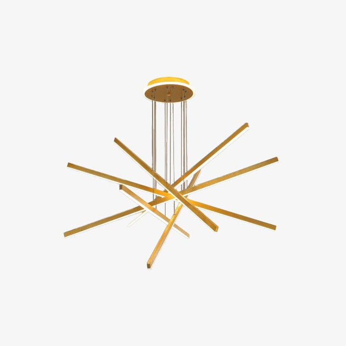 Lustre LED Étoile Dorée Alaikari | Marco Lucetti 5 lampes / Chaude