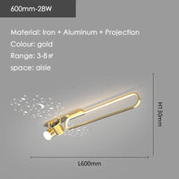 Lustre LED Étoilé pour Salon et Couloir | Marco Lucetti Doré-60cm / Lumière blanche-NO RC