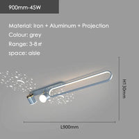 Lustre LED Étoilé pour Salon et Couloir | Marco Lucetti Gris-90cm / Lumière blanche-NO RC