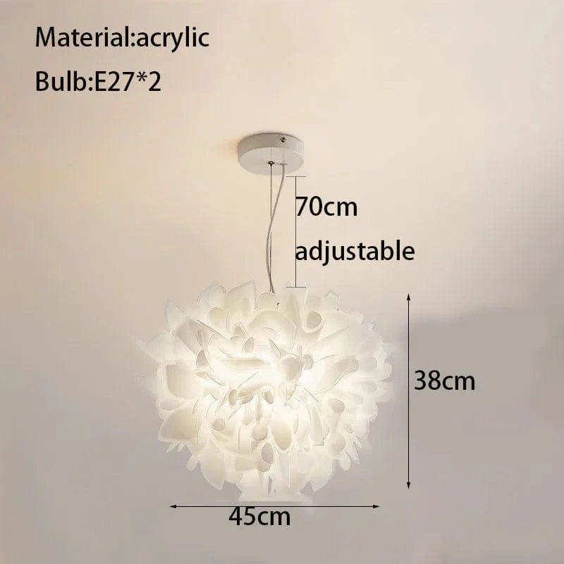 Lustre LED Floraison Acrylique pour Intérieur Moderne | Marco Lucetti Diamètre 45cm / Blanc chaud