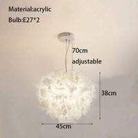 Lustre LED Floraison Acrylique pour Intérieur Moderne | Marco Lucetti Diamètre 45cm / Blanc chaud
