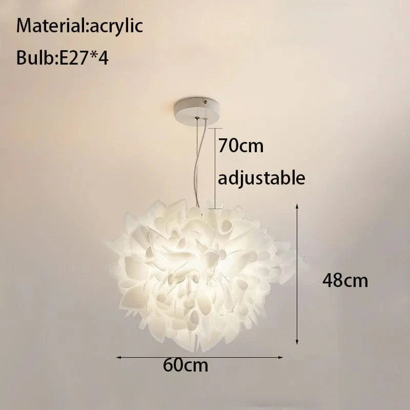 Lustre LED Floraison Acrylique pour Intérieur Moderne | Marco Lucetti Diamètre 60cm / 3 modifiables