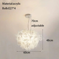 Lustre LED Floraison Acrylique pour Intérieur Moderne | Marco Lucetti Diamètre 60cm / 3 modifiables