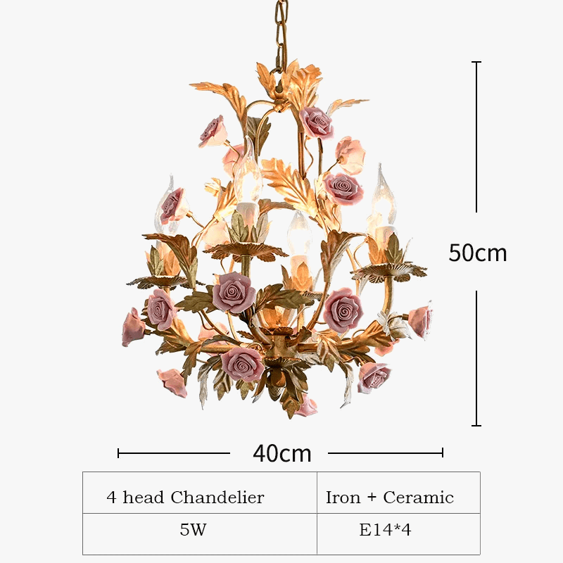 Lustre LED Floral Cuivre Rose glam pour votre intérieur | Marco Lucetti