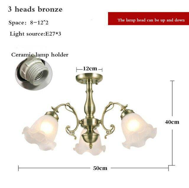 Lustre LED Floral | Marco Lucetti 3 lampes - Bronze