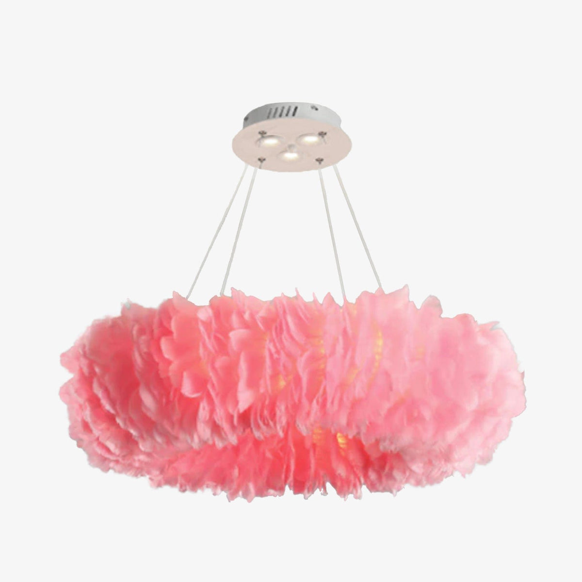 Lustre LED Floricenta en forme de pivoine | Marco Lucetti 70 cm - Rose / Froide