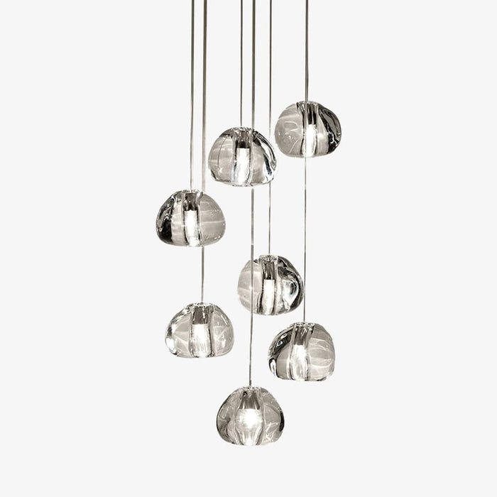 Lustre LED Glaçons Cristal Jaione | Marco Lucetti 6 lampes / Chaude