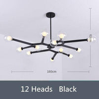 Lustre LED Globe Design | Marco Lucetti Noir - 12 lampes / Transparent / Froide