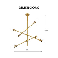 Lustre LED "Golden Tube" Loft | Marco Lucetti