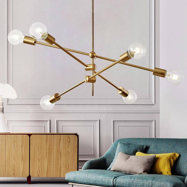 Lustre LED "Golden Tube" Loft | Marco Lucetti