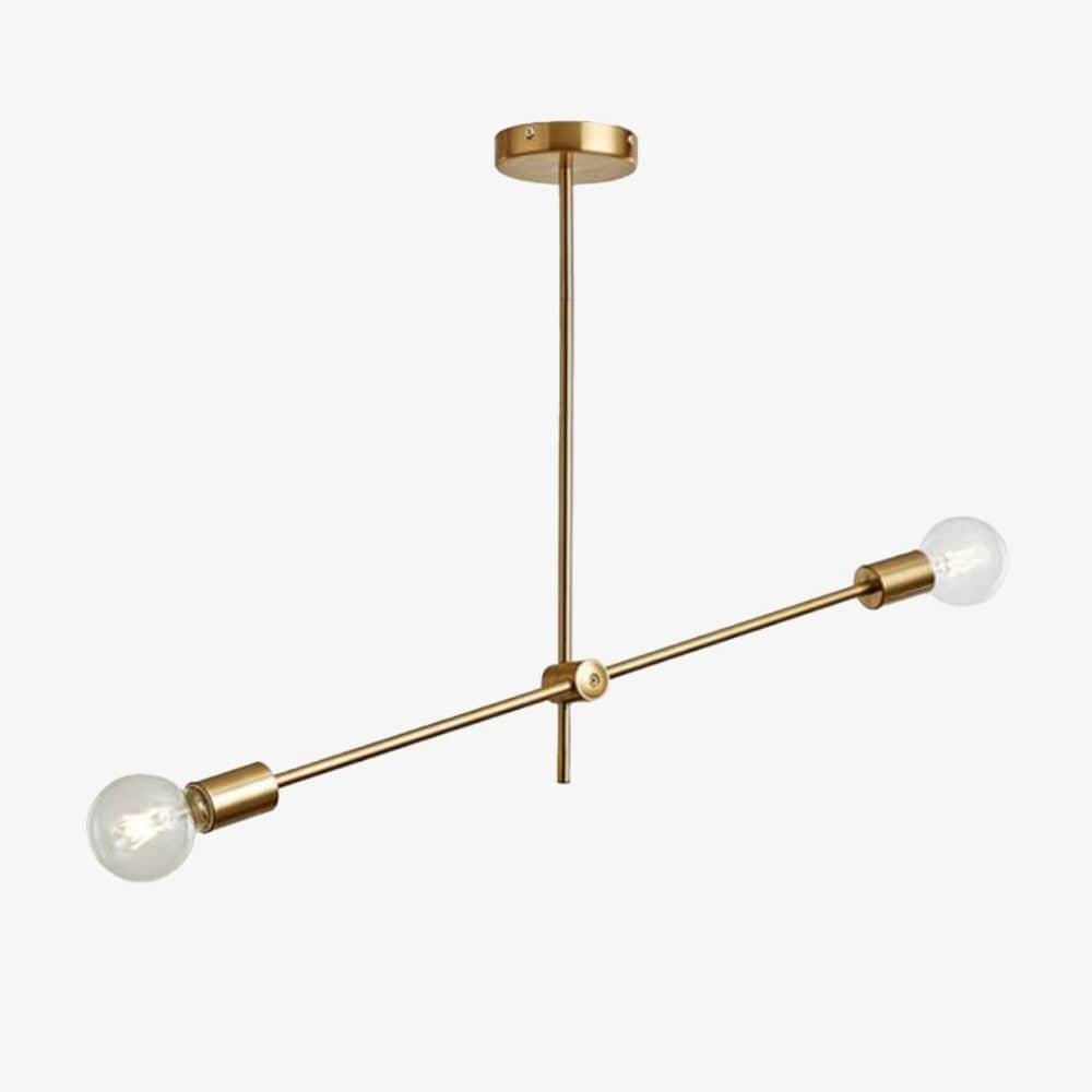 Lustre LED "Golden Tube" Loft | Marco Lucetti 2 lampes