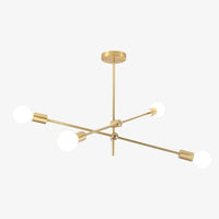 Lustre LED "Golden Tube" Loft | Marco Lucetti 4 lampes