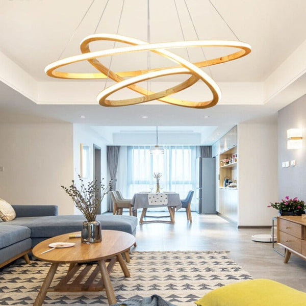 Lustre LED Ibarne en bois lumineux | Marco Lucetti
