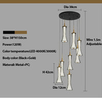 Lustre LED Escalier Fer Acrylique