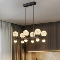 Lustre LED intelligent pour intérieur avec éclairage de plafond | Marco Lucetti Noir 6 têtes / Blanc froid