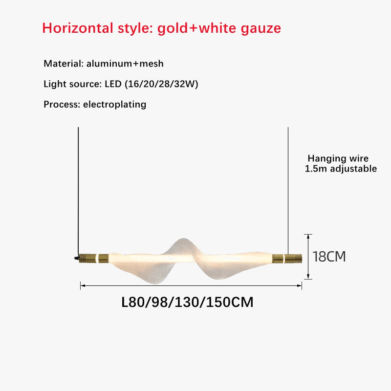 Lustre LED italien créatif - bande luminaire | Marco Lucetti