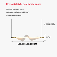 Lustre LED italien créatif - bande luminaire | Marco Lucetti