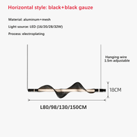 Lustre LED italien créatif - bande luminaire | Marco Lucetti